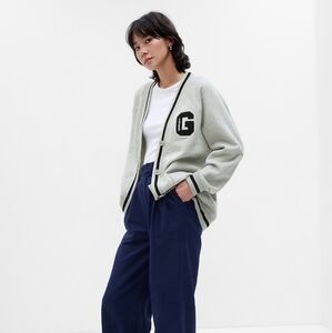 GAP Gray Soft Sweatshirt Cardigan, Tall M